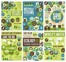 salvar el medio ambiente tierra, aire y naturaleza vector