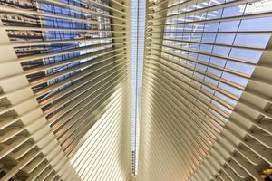 New York, USA - April 16, 2016 -  The Oculus in the World Trade Center Transportation Hub for the PATH in New York City. It is located between 2 World Trade Center and 3 World Trade Center photo