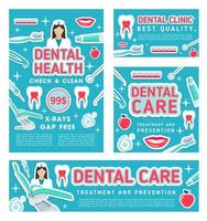 Dental care clinic and dentistry medical checkup vector