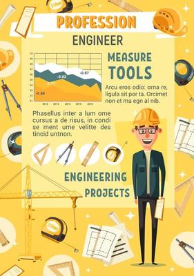 Engineer or builder man, industrial tools