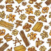 Pasta seamless pattern, vector background