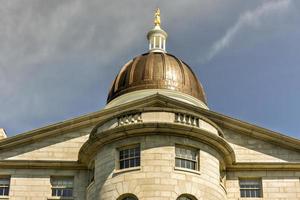 The Maine State House in Augusta, Maine is the state capitol of the State of Maine. The building was completed in 1832, one year after Augusta became the capital of Maine. photo