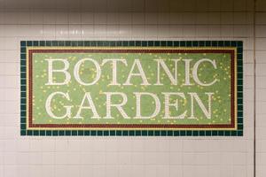 brooklyn, nueva york - 10 de enero de 2016 - parada de metro jardín botánico en brooklyn, nueva york en el sistema de metro de la ciudad de nueva york. foto