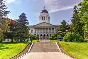 The Maine State House in Augusta, Maine is the state capitol of the State of Maine. The building was completed in 1832, one year after Augusta became the capital of Maine. photo