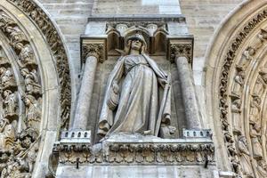 The famous Notre Dame de Paris, Cathedral in France. photo