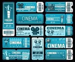 Cinematography movie festival, cinema tickets vector