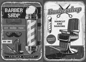 Barbershop mustache and beard shaving salon vector