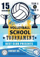 Volleyball school sport team league tournament vector