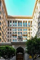 Los Angeles, California - Aug 26, 2020 -  Historic PacMutual building in downtown Los Angeles, California. photo