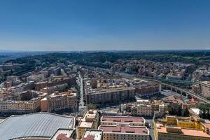 View of the Vatican City from Saint Peter's dome in the Vatican City, Rome, Italy photo