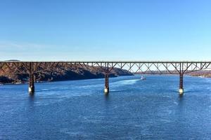 View of the Poughkeepsie Railroad Bridge, also known as Walkway over the Hudson. It is the world's tallest pedestrian bridge photo