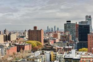 New York City Skyline view across downtown Manhattan on a sunny day photo