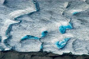 Aerial view of glaciers in Denali National Park, Alaska photo