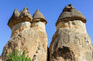 Goreme village, Turkey. Rural Cappadocia landscape. Stone houses in Goreme, Cappadocia. Countryside lifestyle. photo