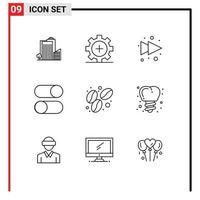 9 Outline concept for Websites Mobile and Apps settings loading hospital layout right Editable Vector Design Elements