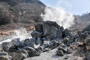 Owakudani sulphur hot spring near Lake Ashi in Hakone, Kanagawa , Japan photo