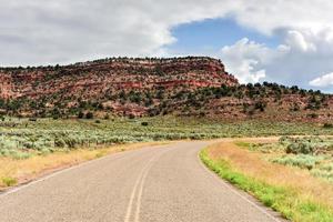 Rock formations along the Johnson Canyon Road in Utah, USA. photo