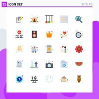 Pack of 25 creative Flat Colors of pixels design competition layout control Editable Vector Design Elements