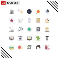 Set of 25 Modern UI Icons Symbols Signs for telecommunication communication up broadcasting tag Editable Vector Design Elements