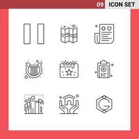 9 Creative Icons Modern Signs and Symbols of clipboard date finance calendar patrick Editable Vector Design Elements