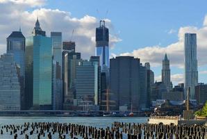 View of the Manhattan Skyline from Brooklyn, New York. photo