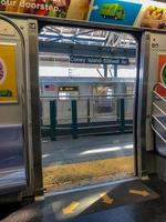 New York City - October 14, 2018 -  Coney Island-Stillwell Av Station, last station stop in Brooklyn in the New York City subway system. photo