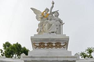 Monument to Benito Juarez. Neoclassical monument made of marble to Benito Juarez, Mexico's first indigenous president. Located in the Historic Center of Mexico City, 2022 photo