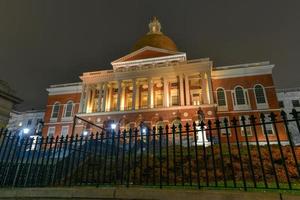 The Massachusetts State House located in the Beacon Hill neighborhood of Boston. photo