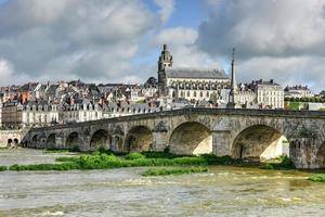 Jacques-Gabriel Bridge over the Loire River in Blois, France. photo