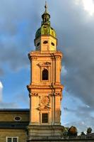 The famous Salzburg Cathedral at Domplatz in Salzburg, Austria. photo