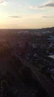 High Angle View of British Residential Homes at Luton Town of England UK video