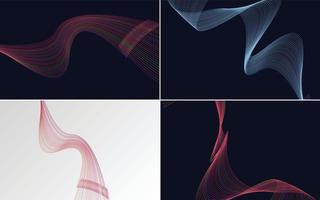 modern wave curve abstract presentation background Pack vector