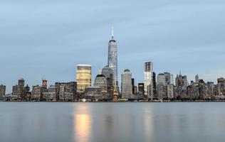 horizonte de la ciudad de nueva york desde nueva jersey foto