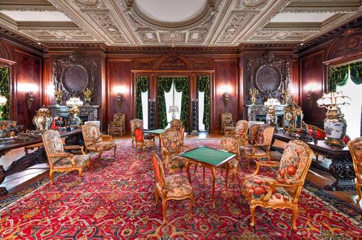 nueva york - 31 de agosto de 2019 - mansión vanderbilt en hyde park, nueva york. Históricamente conocido como Hyde Park, el sitio histórico nacional de la mansión de Vanderbilt es una de las propiedades más antiguas del río Hudson. foto