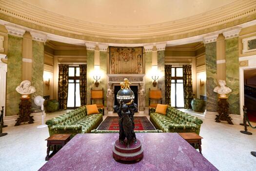 nueva york - 31 de agosto de 2019 - mansión vanderbilt en hyde park, nueva york. Históricamente conocido como Hyde Park, el sitio histórico nacional de la mansión de Vanderbilt es una de las propiedades más antiguas del río Hudson. foto