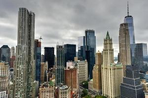 Aerial view of the New York City Skyline photo