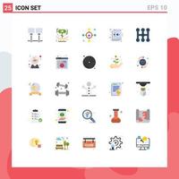 Set of 25 Modern UI Icons Symbols Signs for car vector investor design target Editable Vector Design Elements