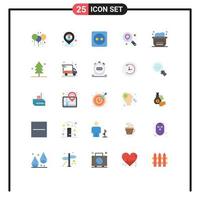 25 iconos creativos, signos y símbolos modernos de burbujas, animales, tablero de conexión, búsqueda, elementos de diseño vectorial editables vector