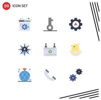 9 Creative Icons Modern Signs and Symbols of easter power gear energy accumulator Editable Vector Design Elements