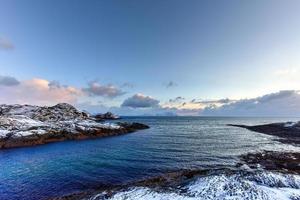 Stamsund in the Lofoten Islands, Norway in the winter. photo