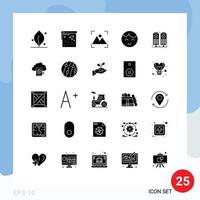 Modern Set of 25 Solid Glyphs and symbols such as speaker music crop child baby Editable Vector Design Elements