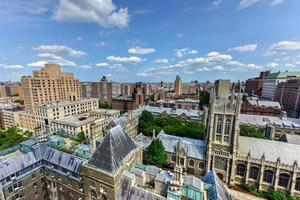 Aerial view of Morningside Heights in New York City. photo