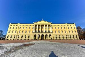Royal Palace of Oslo. The palace is the official residence of the present Norwegian monarch. photo