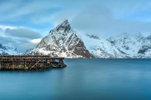 Winter time in Reine, Lofoten Islands, Norway. photo