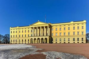 Royal Palace of Oslo. The palace is the official residence of the present Norwegian monarch. photo