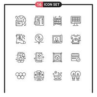 16 iconos creativos signos y símbolos modernos de irlanda elementos de diseño de vectores editables de hardware de servicio de hardware de computadora