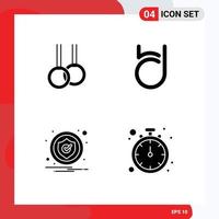 Group of Solid Glyphs Signs and Symbols for athletic notification bit deal crypto currency stop Editable Vector Design Elements