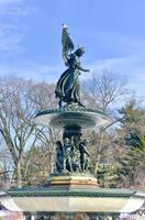 Bethesda Fountain, Central Park, New York during wintertime. photo