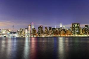 New York City skyline view from Gantry Park, Long Island City, Queens. photo