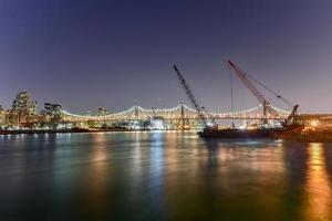 New York City skyline view from Gantry Park, Long Island City, Queens. photo